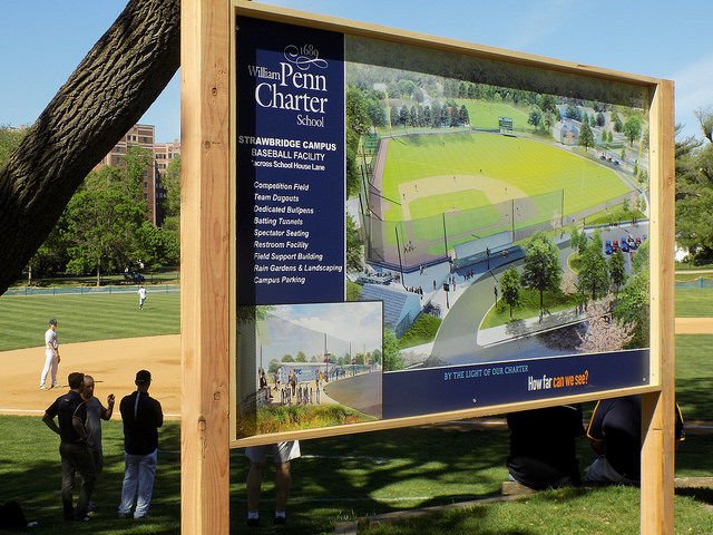 Baseball Moving across School House Lane